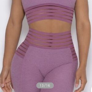 Bombshell sportswear mesh waist workout leggings sexy squat proof Sz Small NWT